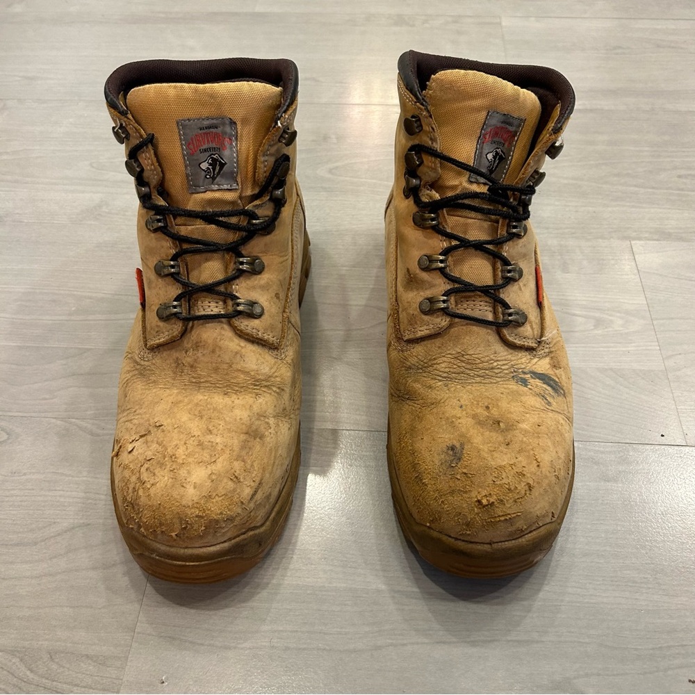 Herman Survivors Work Boots Mens 11W Leather Steel Toe Waterproof MNHS46DP001 - Picture 3 of 15